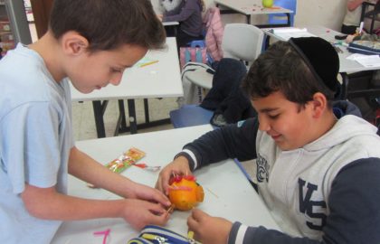 כיתה ד' בפעילות טו' בשבט