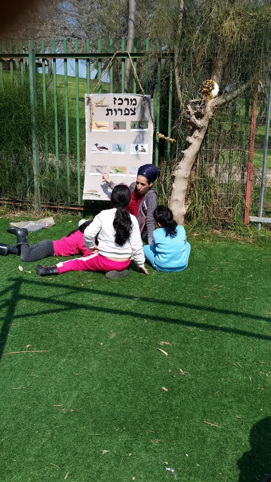 מרכז צפרות בגננו -הילדים למדו לזהות סוגי ציפורים.