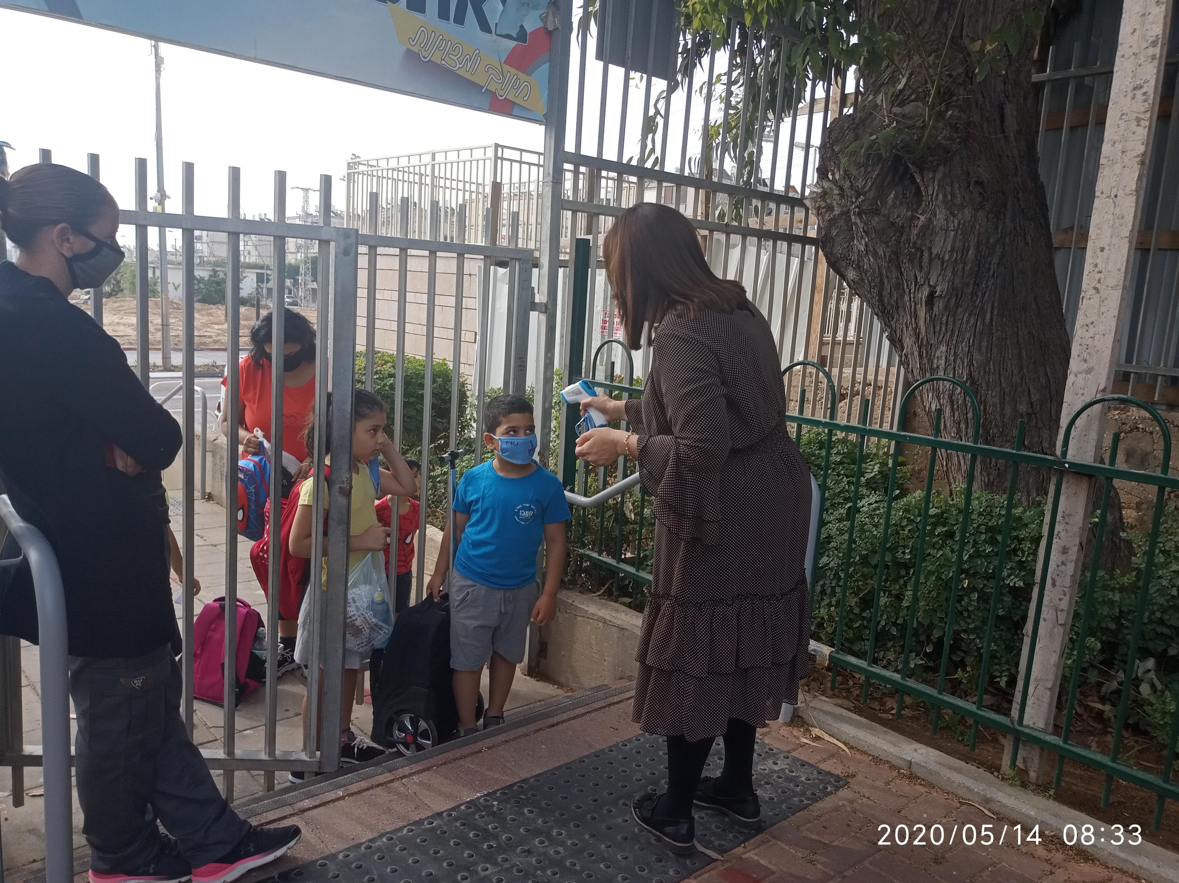 חוזרים לשיגרה ! בוקר טוב ילדים חמודים! " ומצלמה קטנה בפתח .כך אנחנו מתמודדים עם מדידת חום בהרבה אהבה. ברוכים הבאים!